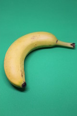 View of a Banana on Green screen background