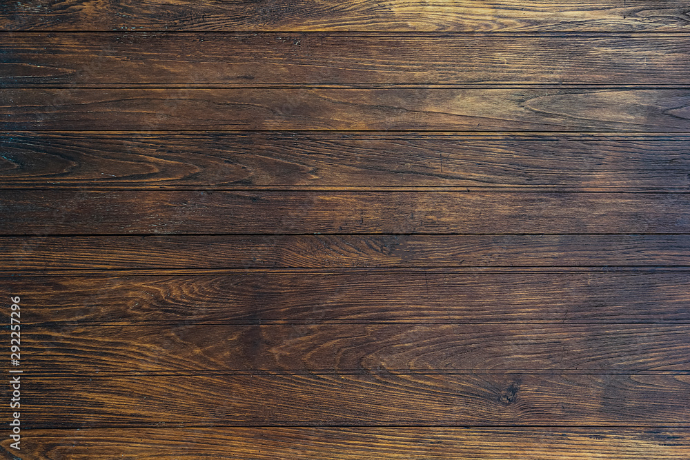 Aufkleber old wooden material planks background overhead wood background wall texture with copy space