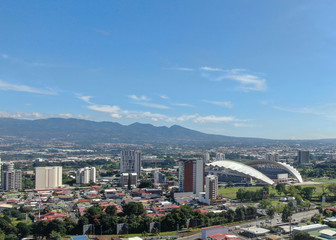 Aerial View of La Sabana and San Jose  Costa Rica