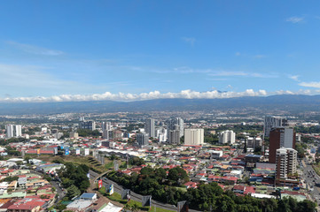 Fototapeta na wymiar Aerial View of La Sabana and San Jose Costa Rica