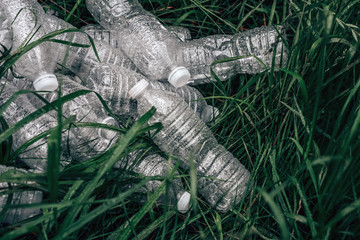 Pollution of nature is not decomposing plastic. Protection of Nature.