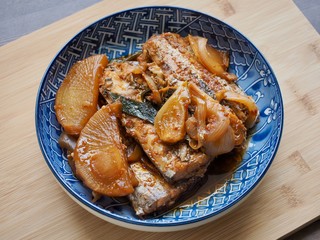 Korean food Stewed Cutlassfish soy sauce