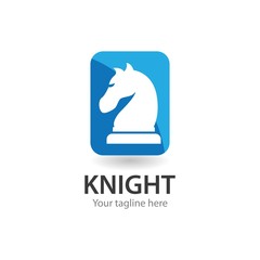 Chess knight logo icon