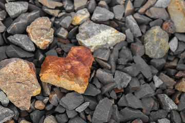 Heart shaped rock