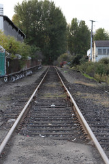Fototapeta na wymiar railway in city