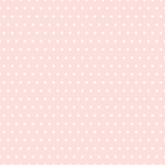 Pink and white seamless polka dot pattern