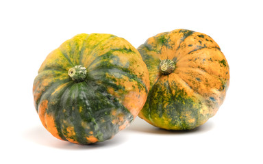 ripe pumpkin on a white background