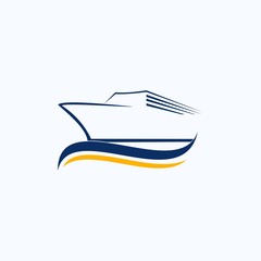 Boat Ship Ocean Creative Transport Icon Logo Design Template Element Vector