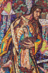 Fototapeta premium Saint Juan Diego and Our Lady of Guadalupe Mosaic