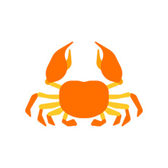 Seafood Restaurant with Crab Logo Vector Concept Isolated Vector. EPS 10.