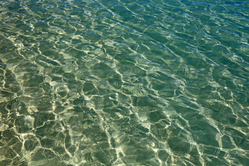 Surface of water in Caribbean Sea, Jamaica