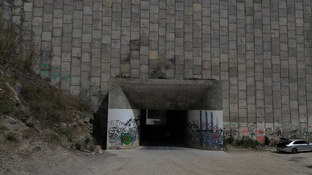 Approaching Mysterious Doors From Old Dam at Parque La Huasteca in Santa Catarina, Mexico