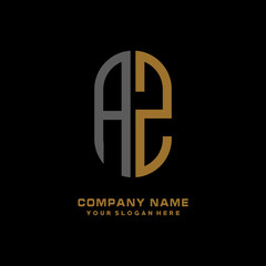 A  minimalist letters, with black and gold, white, black background logos