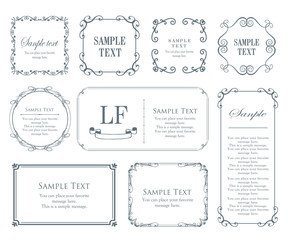 高級感のあるフレームデザイン、カリグラフィー素材、ラグジュアリー、テンプレート、【コピースペース】
