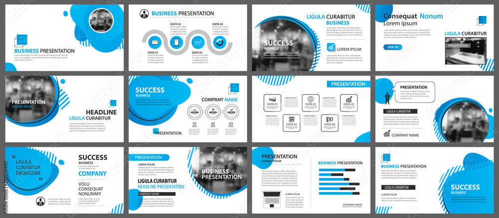 Poster presentation and slide layout background. design blue gradient geometric template. use for business 