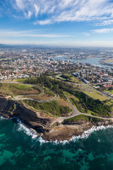 Fototapeta premium Newcastle aerial view King Edward Park