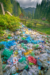 Mountain of trash under the top