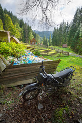 Mountain of trash under the top