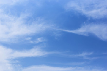 The sky is blue with clouds, beautiful by nature.