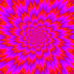 Scarlet flower. Red flower blossom. Optical expansion illusion. © Andrey Korshenkov