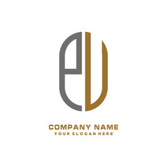 Obraz premium PU minimalist letters, with gray and gold, white, black background logos