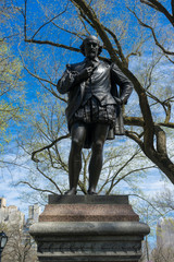 Statue of William Shakespeare by the American sculptor John Quincy Adams Ward was erected in the...