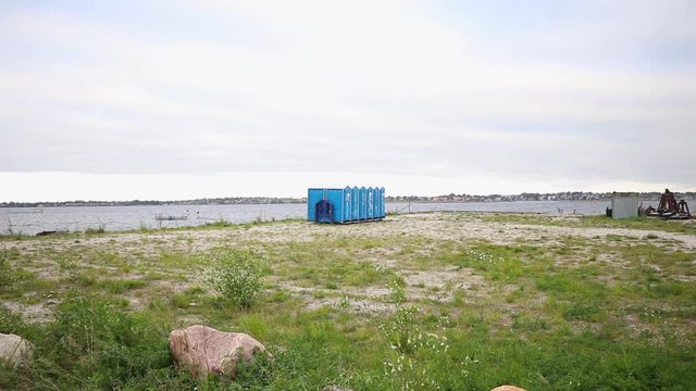 Festival toilets at harbor, Denmark