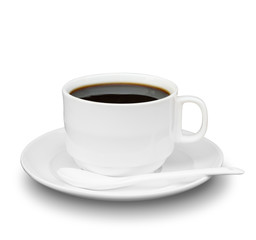 Obraz na płótnie Canvas cup of coffee isolated on white background