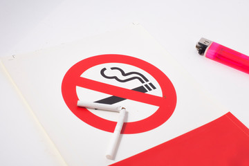 No smoking logo against white background.