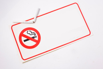 No smoking logo against white background.