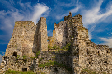 Fototapeta na wymiar Old ruined castle Likava. Slovakia.