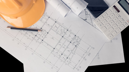 Architect, engineer concept, Represents the working style of architects, engineers With...