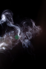 Smoke motion on black background.
