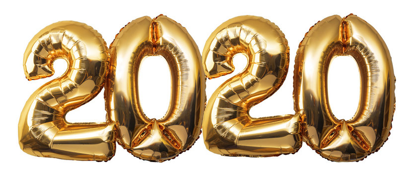 Christmas New Year 2020 Numbers Balloons