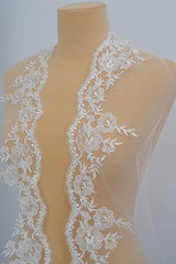 White lace stock photo on dummy, mannequin