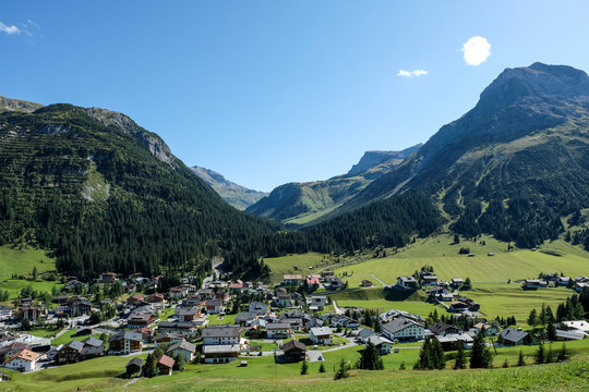 Nature and hiking around the famous village of Lech am Arlberg, Vorarlberg, Austria, Europe
