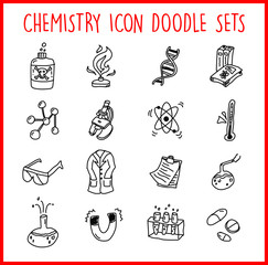 Chemistry Line Icon Doodle Sets