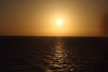 sunset on the sea