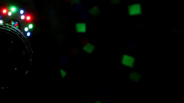 disco ball floating left to ride across screen sped up 8x