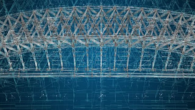 3D architecture structural engineering design of bridge infrastructure 