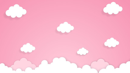 Fototapeta premium Abstract kawaii Cloudy Colorful Sky background. Soft gradient pastel Comic graphic. Concept for children and kindergartens or presentation