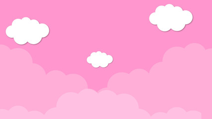Abstract kawaii Cloudy Colorful Sky background. Soft gradient pastel Comic graphic. Concept for children and kindergartens or presentation