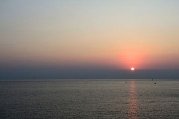 Beautiful morning seascape near the Cefalu town. Sicily, Italy