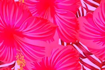 Pink red exotic pattern.