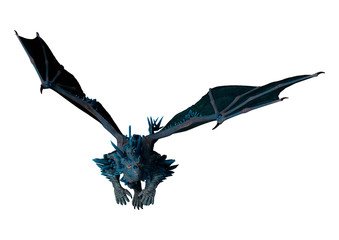 Fototapeta premium 3D Rendering Fairy Tale Dragon on White