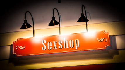 Street Sign to Sexshop