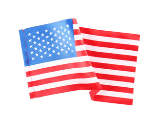 Flag of the United States of America on white background