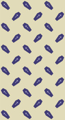 coffin vector pattern illustration for halloween banner also can use for media social feed or story background