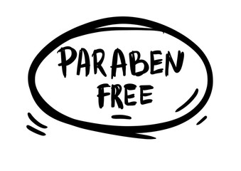 Paraben free icon cosmetic label. logo skincare health safe product with no paraben