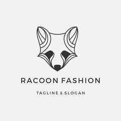 head Racoon Logo Design Inspiration custom logo design vector